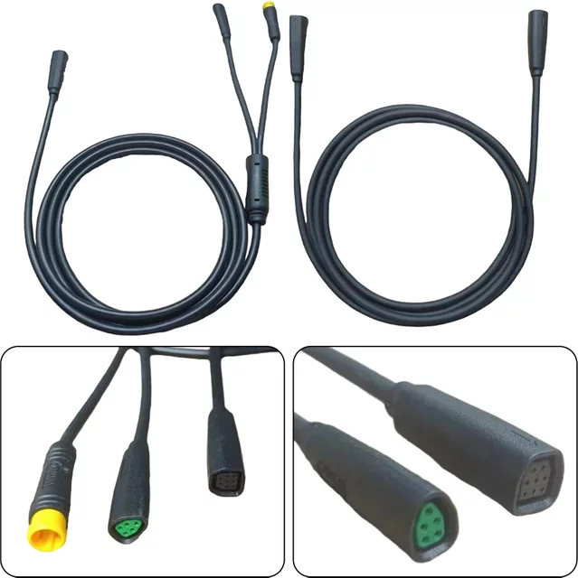 Bafang E-Bike Motor Display Kabel mit 1T1- und 1T2-Anschluss in Schwarz für M410 M500 M510 M600 M800 M820 M560 - Bild 1