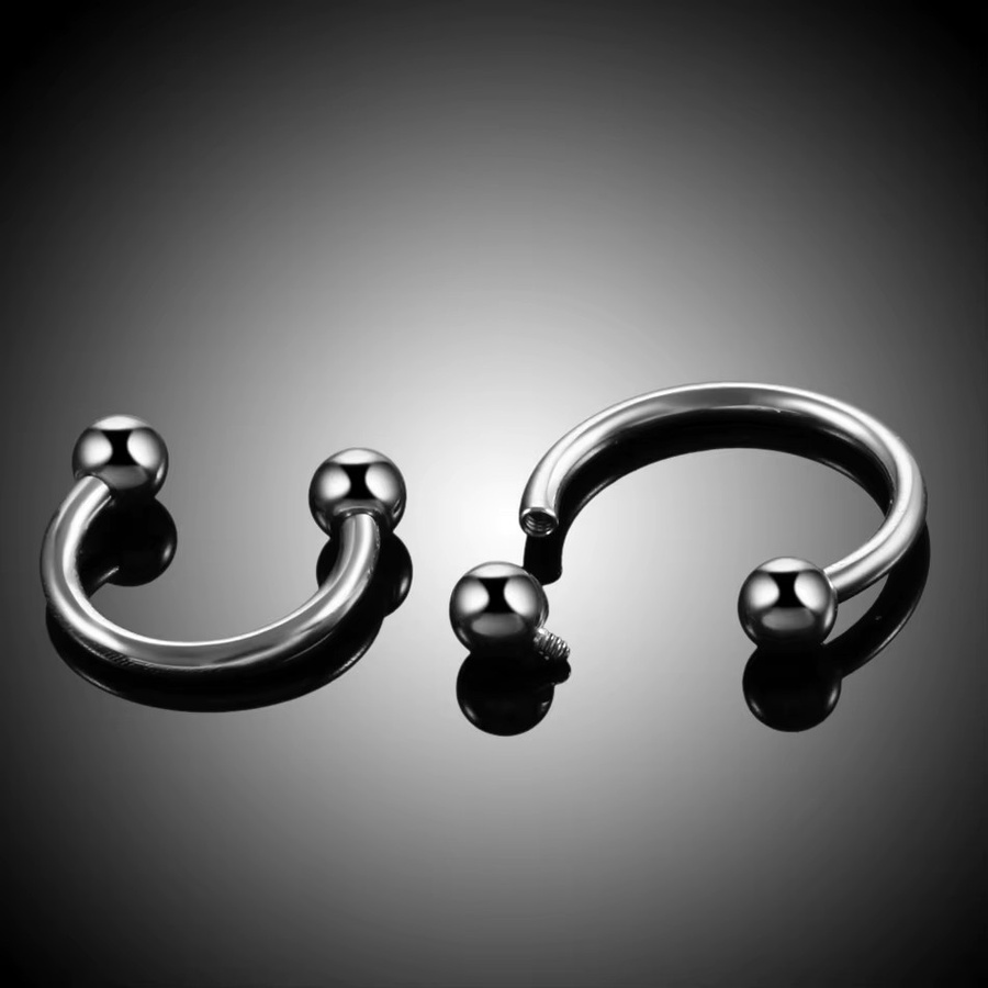 SWANJO Septum Piercing Nasenring, Titan, Hufeisenring, Unisex - Bild 2