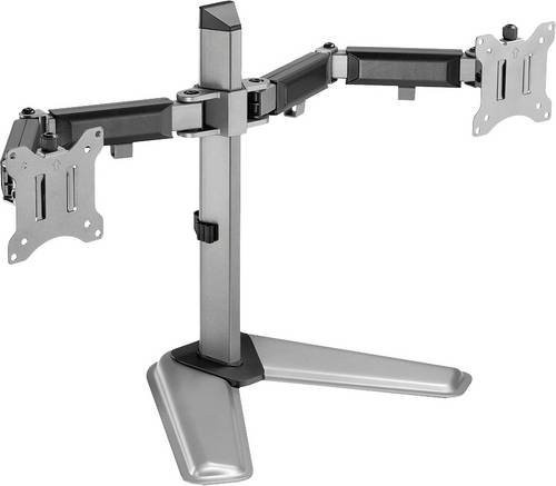 My Wall Monitor-Standfuß HL 56-2L für 2 Displays, 43,2 cm bis 81,3 cm, silber, höhenverstellbar und drehbar - Bild 1