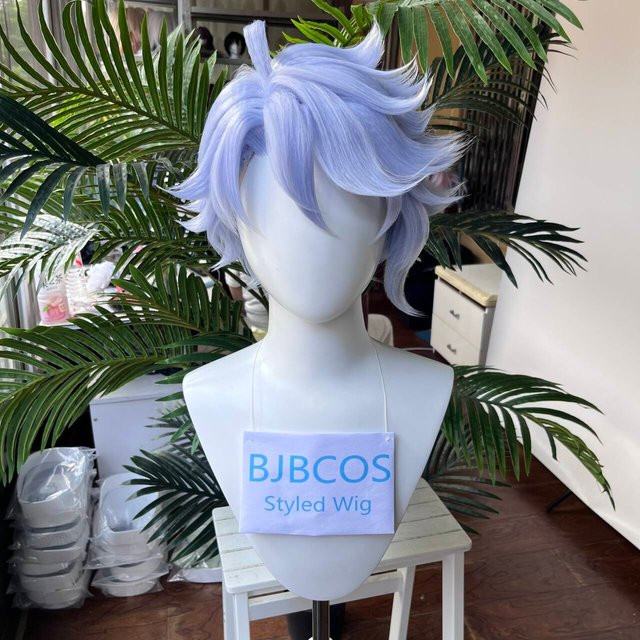 BJBCOS Azul Ashengrotto Cosplay-Perücke, Lila, Kurz - Bild 1