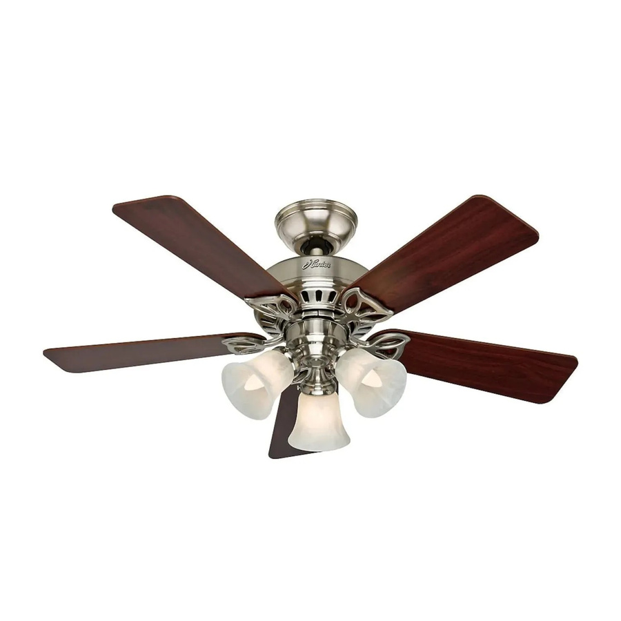 HUNTER FANS Deckenventilator Beacon Hill in Nickel mit Beleuchtung und Zugketten, Durchmesser: 107 cm - Bild 2
