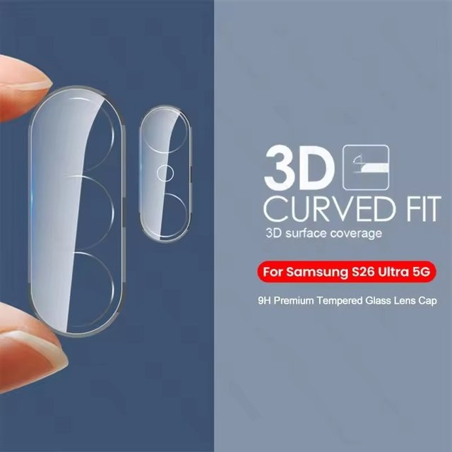 Samsung Kameraobjektivschutz für Samsung Galaxy S26 Plus und S26 Ultra 5G aus transparentem HD Objektivglas für die Samsung S26 Serie - Bild 1