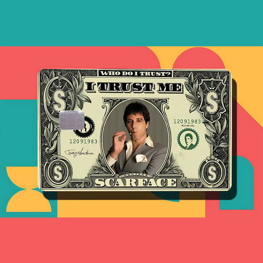 52TOYS Scarface Cartoon Aufkleber Set, 4 Stück wasserfeste und kratzfeste dekorative Sticker in Multicolour - Bild 5