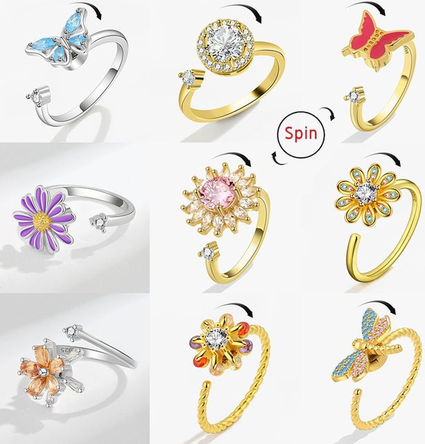 SMJEL Angst Ring, Kristall, Silber, Damen - Bild 1