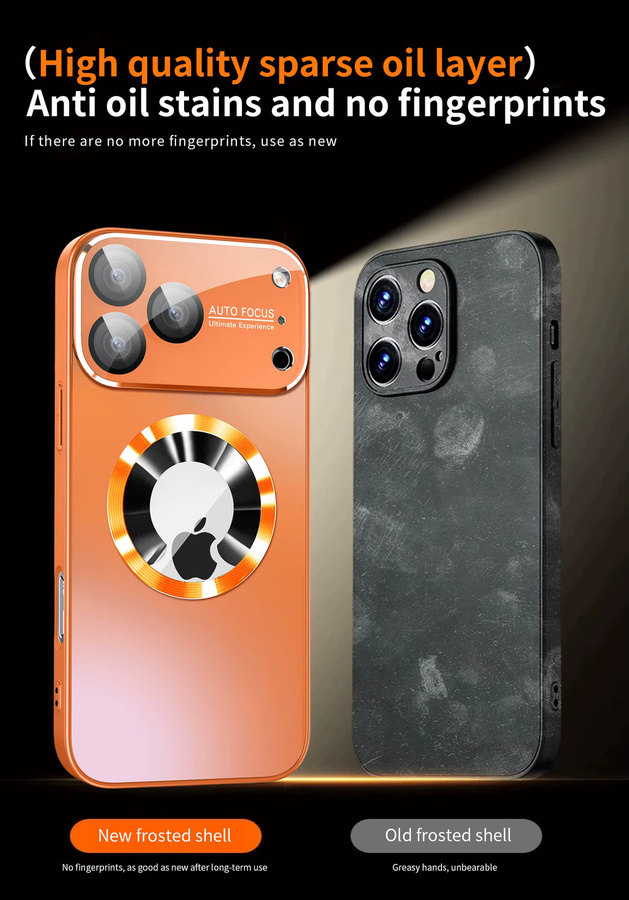 RPKKS Magnetische Matte Hülle aus Titanlegierung für iPhone 11 bis iPhone 17 Pro Max Plus mit MagSafe und Kameraschutz in Blau - Bild 5