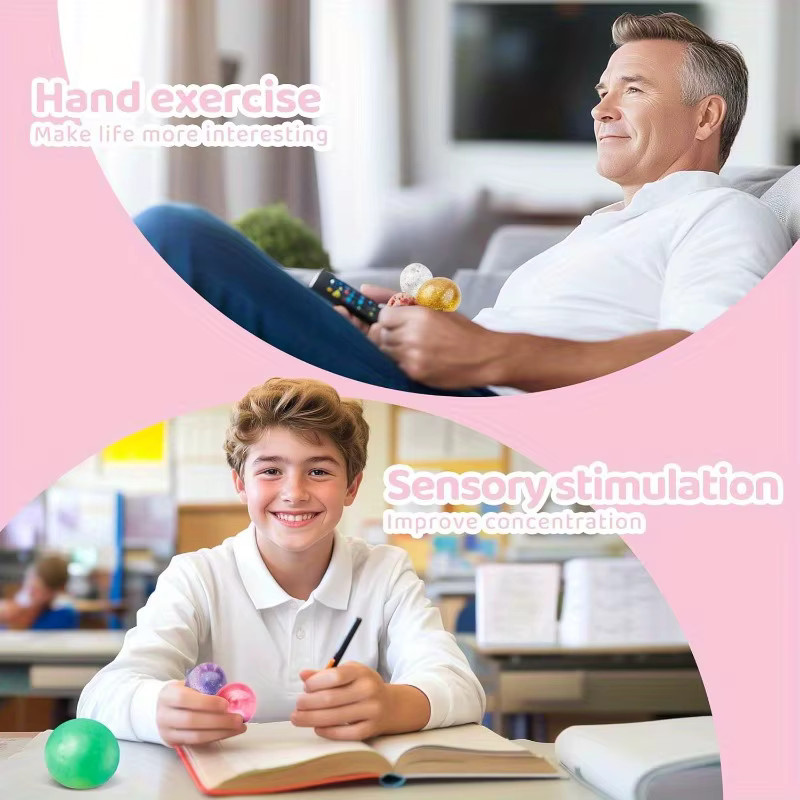 Joyfy Mini-Stressbälle, Quetschbälle, Fidget-Spielzeug, 24-teiliges Set, multicolour - Bild 3
