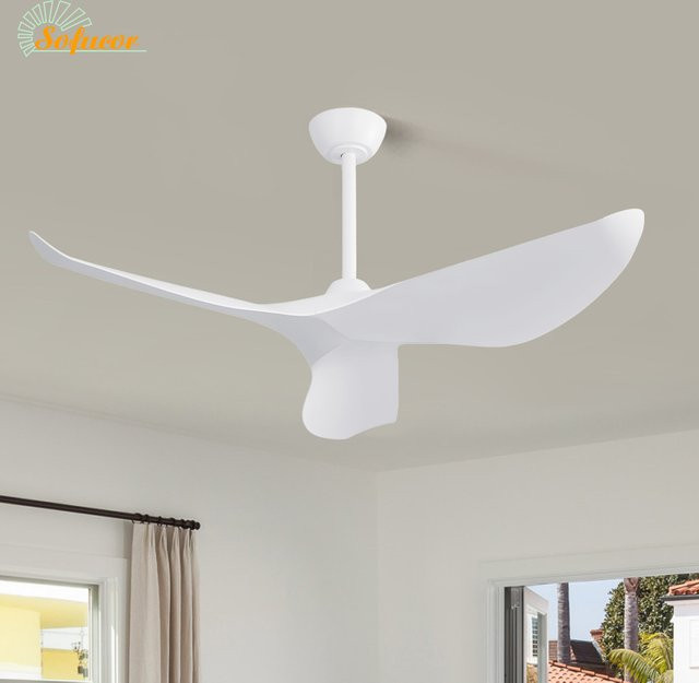 Sofucor DC-Deckenventilator mit LED-Licht und Fernbedienung in Weiß, 38 Zoll, 6 Geschwindigkeitsstufen - Bild 1