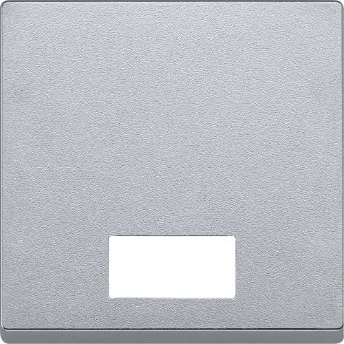 Merten Abdeckung Wechselschalter System M in Aluminium-Optik Silber - Bild 1