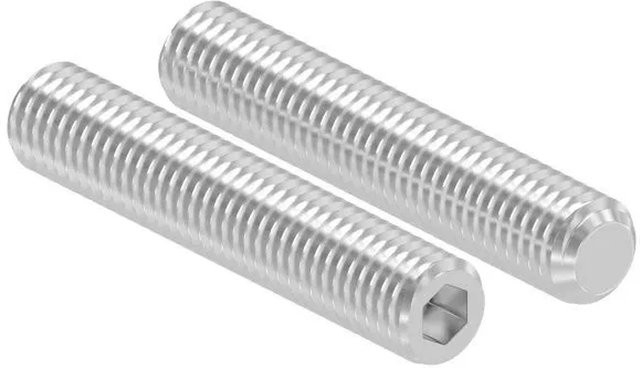 FeNau Gewindestift M10 x 55 mm aus V4A Edelstahl mit Kegelkuppe und Innensechskant nach DIN 913 ISO 4026, Silber - Bild 1