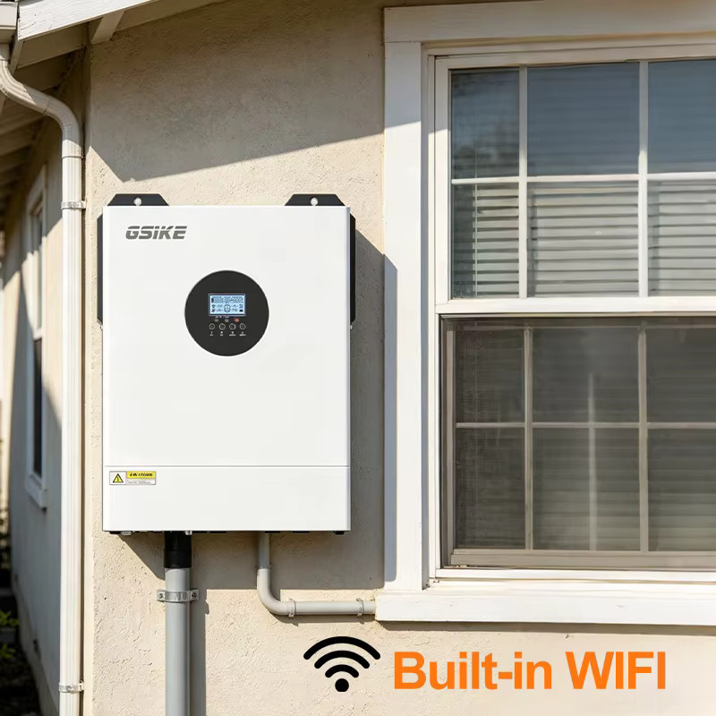 GSIKE Hybrid-Solarwechselrichter 4KW 24V Off-Grid-Wechselrichter mit MPPT Ladegerät und BMS für Solar-Batteriepakete, Farbe: Weiß - Bild 3