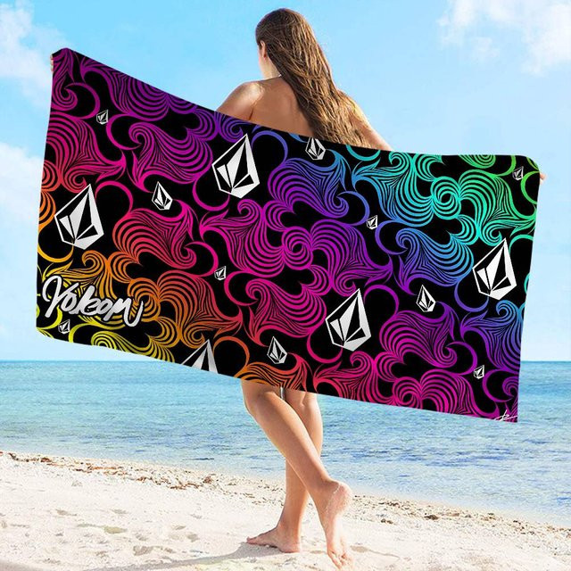 Volcom Strandtuch für Mädchen in Bunt, sandfreies und schnelltrocknendes Mikrofaser-Badetuch, B/H: 50 x 100 cm - Bild 1