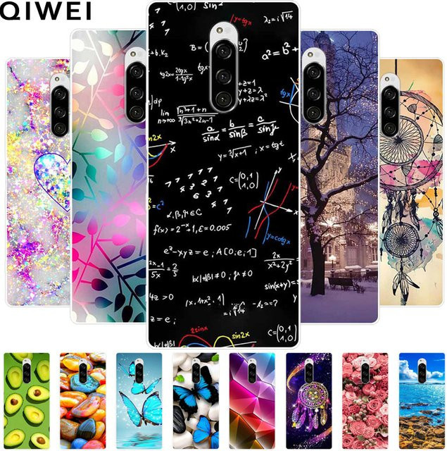 Sony Xperia 1 Schutzhülle aus weichem TPU mit Blumenmuster in Transparent und Multicolour für SOV40 und J8110 - Bild 1
