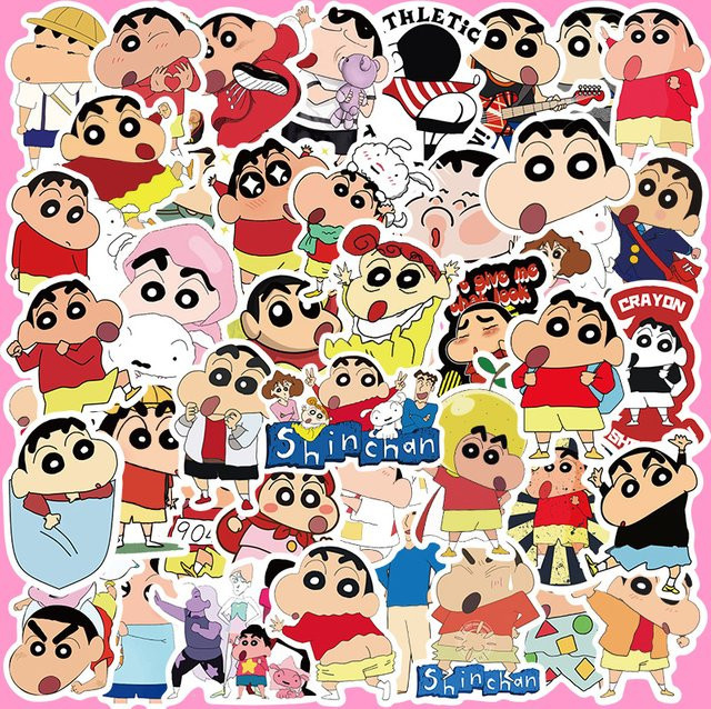 Keeppley Crayon Shin-chan Anime Cartoon Aufkleber, 50-teiliges Set - Bild 1