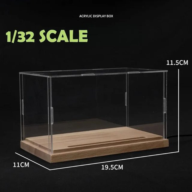 Linyi toy car Acryl Vitrine mit LED-Licht, transparent, staubdicht, Aufbewahrungsständer - Bild 1
