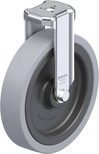 Blickle Bockrolle BKRA-VPA 150K in Schwarz und Grau aus Stahl mit einem Rad-Durchmesser von 150 mm und einer Tragfähigkeit von max. 110 kg - Bild 1