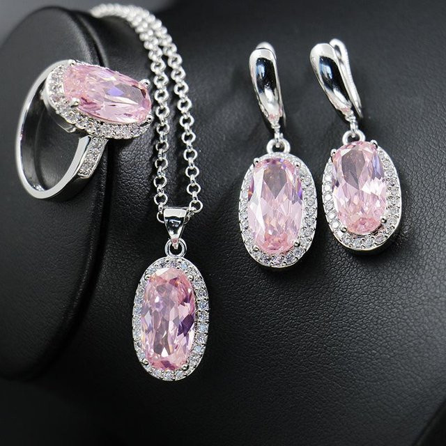 YIRAN Schmuck-Set, Kupfer, Zirkonia, Schwarz, Unisex - Bild 1