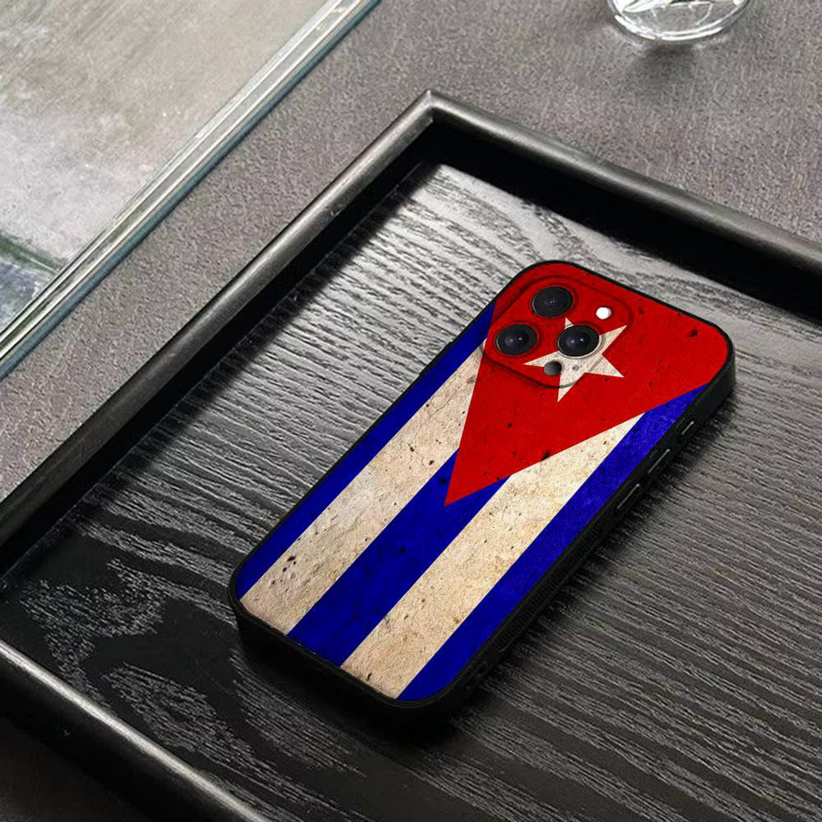 Mesuca Handyhülle mit Kuba-Flagge für iPhone 17 16 15 14 13 12 11 Pro Max Mini X Xs XR in Schwarz und Multicolour aus Silikon - Bild 5