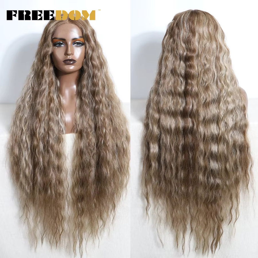 FREEDOM Lace-Front-Perücke, synthetisch, lockig, Damen - Bild 2