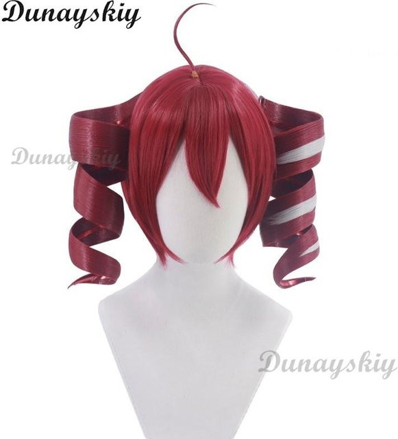 Kasane Teto Cosplay Perücke, rote Zopfperücke, hitzebeständig, Damen - Bild 1