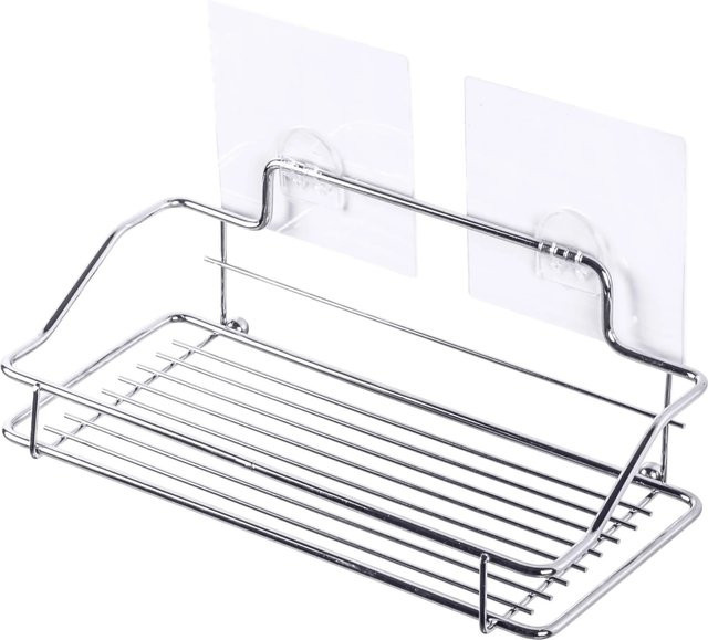 SANILO Duschablage Transparent mit silbernen Details, B/T/H: 25 x 11,5 x 9 cm - Bild 1