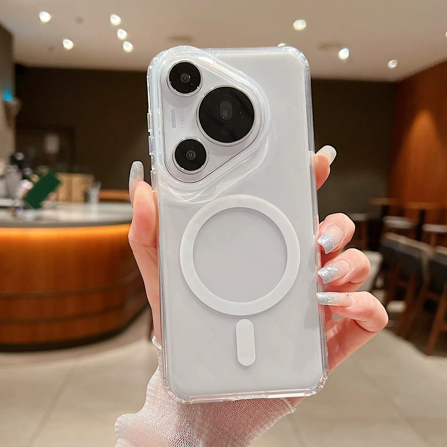 ZEAMAR Transparente Acryl-Magnethülle für MagSafe, stoßfeste und ultradünne Schutzhülle für Huawei Pura 70, P70 Ultra und Mate 60 Pro Plus - Bild 3