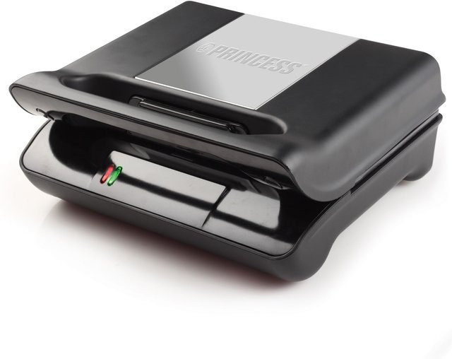 Princess Grill & Sandwich Pong Multi Compact Pro Elektro Kontaktgrill in Schwarz und Silber mit Antihaftbeschichtung und herausnehmbaren Platten - Bild 1