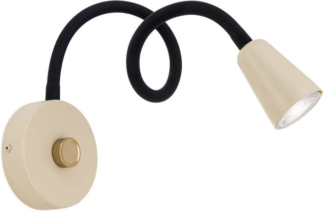 Orion Leuchten Wandleuchte modern dimmbar GU10 Schwarz Beige - Bild 1