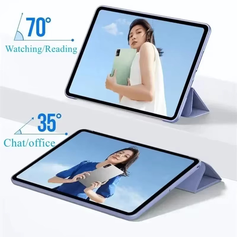 Luxus Flip Leder Tablet Hülle für Xiaomi Poco Pad 12,1 und Redmi Pad Pro 12,1 Zoll in Schwarz mit Auto Wake und Standfunktion - Bild 2