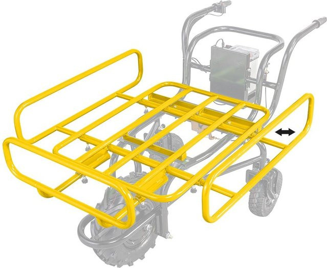BAMATO Transportaufsatz für elektrische Schubkarre MTR-260 in Gelb, B/T/H: 82,0 x 65,5 x 18,0 cm - Bild 1