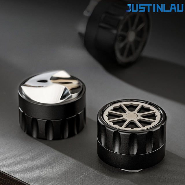 JUSTINLAU Selbstnivellierender Kaffee-Verteiler mit Schwerkraft-Auto-Einstellung und Radnaben-Design, Espresso-Tamper in Schwarz, 51/53/58mm - Bild 1