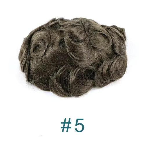 simbeauty Herren-Toupet, echtes menschliches Haar, Grau, superdünn - Bild 3