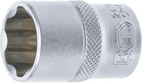 BGS Super Lock Steckschlüssel-Einsatz mit 12,5 mm Innenvierkant-Antrieb und 19 mm Schlüsselweite in Silber - Bild 1