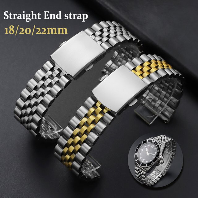 Uhrenarmband Jubilee Edelstahl, Faltschließe, Unisex - Bild 1