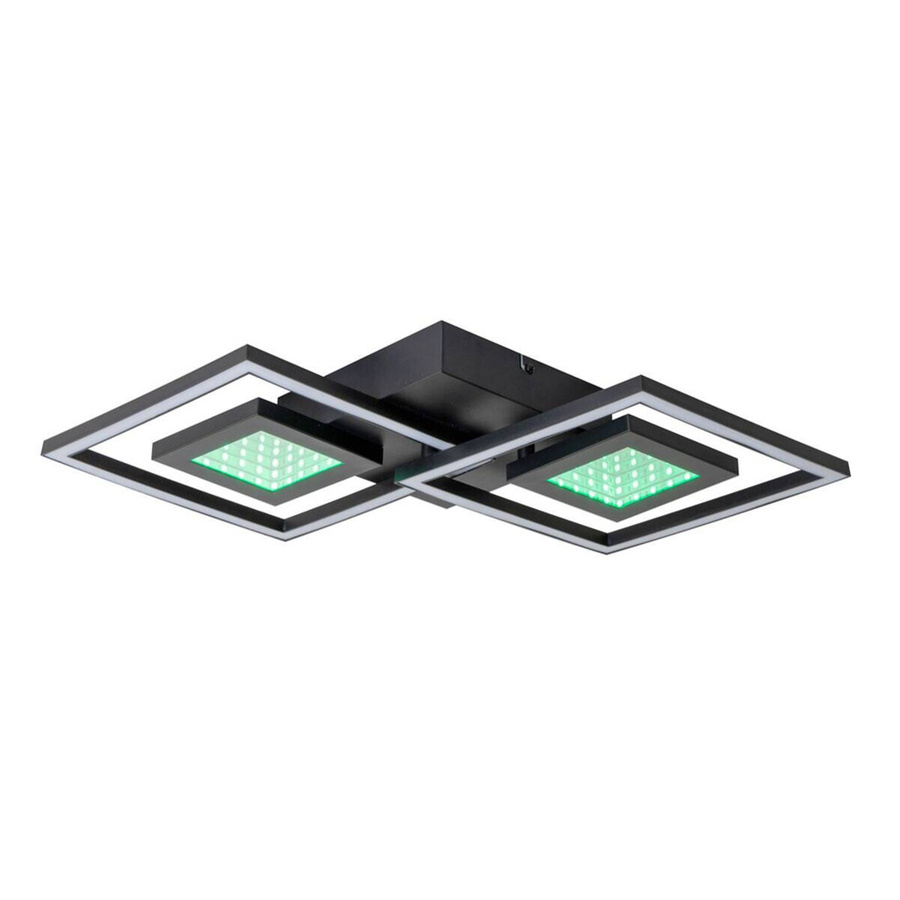 Nolo Deckenleuchte Kenny in Schwarz aus Metall mit LED und warmweißem Licht, B/H/L: 35 x 6 x 64 cm - Bild 2