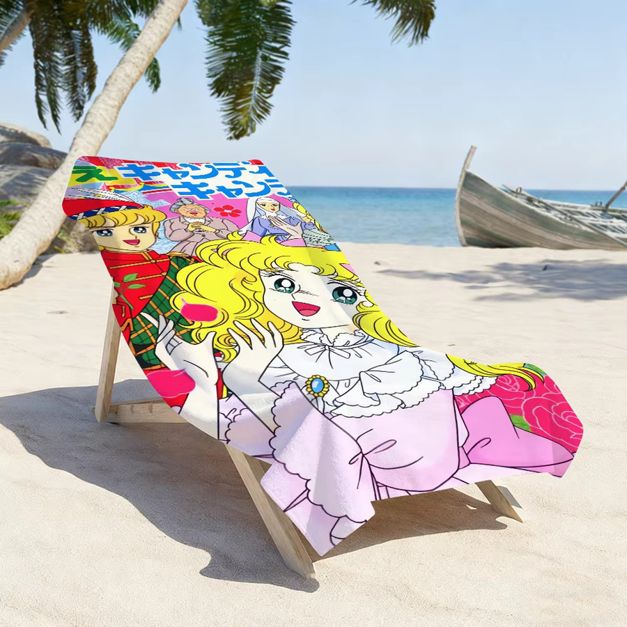 Candy Girl Handtuch Klassisch in Multicolour, schnell trocknend und weich für Yoga, Schwimmen, Fitness und Strand - Bild 2