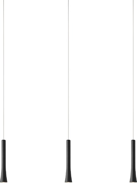 Oligo Rio LED-Pendelleuchte 3-flammig in Schwarz matt mit Aluminium-Details und unsichtbarer Höhenverstellung (2700K Warmweiß) - Bild 1