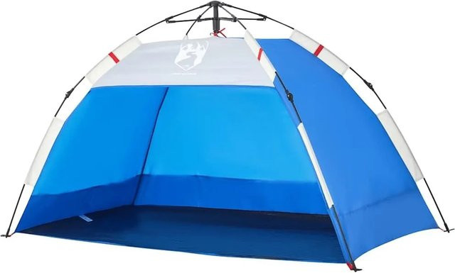 vidaXL Strandzelt für 2 Personen in Azurblau mit Quick Release Funktion und wasserdichtem Polyester - Bild 1