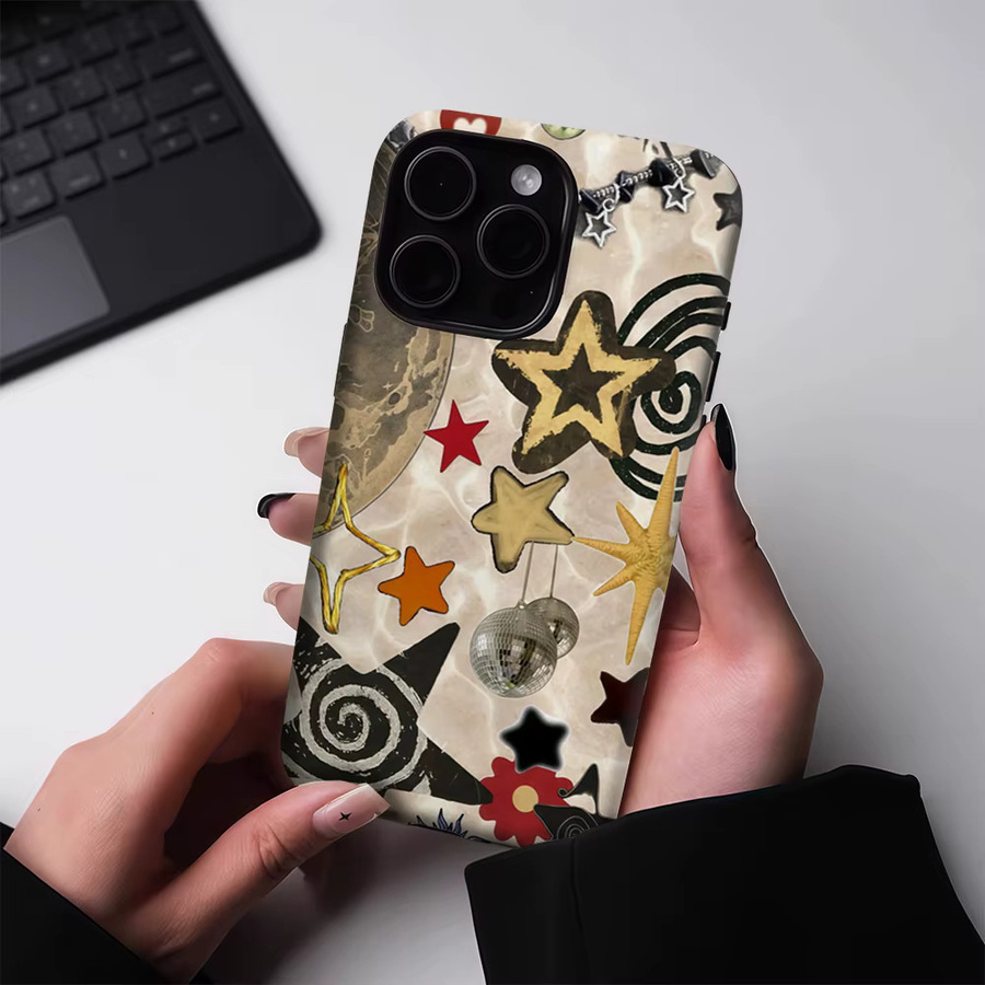 Potdemiel Vintage Space Decor Magnetische Handyhülle für iPhone 17 16 15 14 13 Pro Max Plus, Tough Case, Mehrfarbig - Bild 3