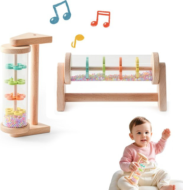 let's make Regenmacher-Spielzeug, Holz, ab 0 Jahre - Bild 1