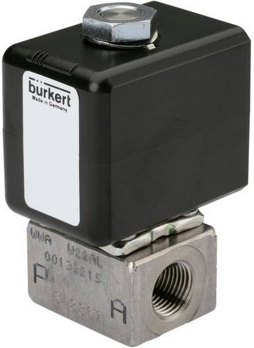 Bürkert Magnetventil 20074836 7011 in Schwarz mit 24V Spannung - Bild 1