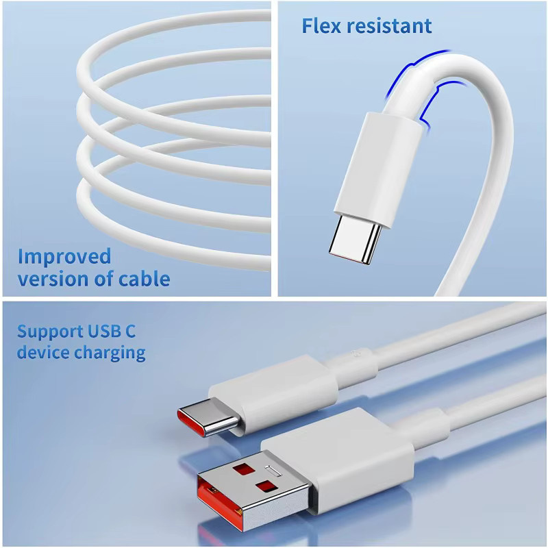 Xiaomi 67W Schnellladegerät mit 1m Typ-C-Kabel in Weiß für Xiaomi 14T, 13T, 13 Lite, 12, 12S Ultra, 12X, 11T und Redmi Note 12 Pro/11 Pro - Bild 2