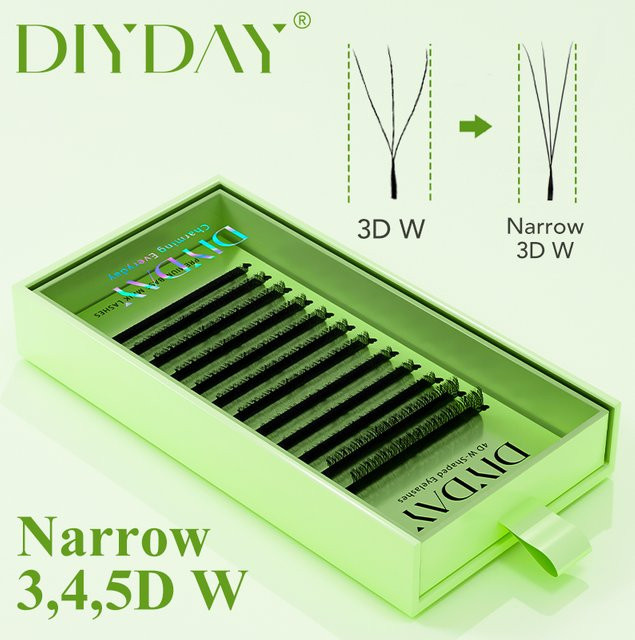 DIYDAY Faux-Nerz-Wimpern, V-förmige Volumen-Wimpern, Natürlich, Unisex - Bild 1