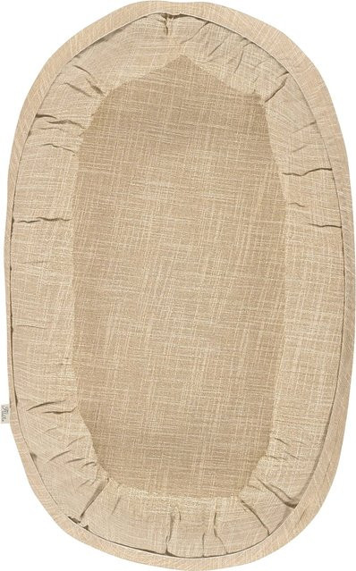 Alvi Kuschelnest Slub Muslin Babydecke aus Baumwolle in Beige und Sand, B/H: 54 x 86 cm - Bild 1