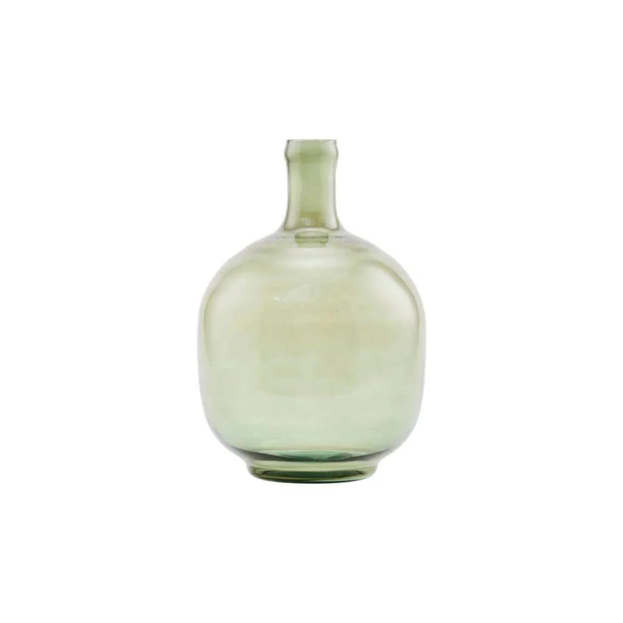 House Doctor Vase Tinka in Grün aus Glas mit Ballonform, Höhe: 31 cm - Bild 1