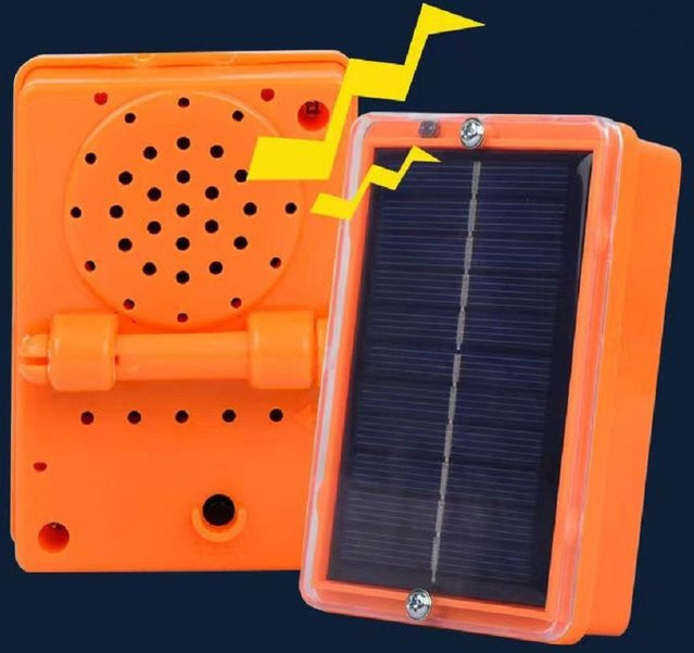 TOMTOP JMS Intelligentes Ultraschall-Vogelabwehrgerät, solarbetrieben, orange - Bild 1