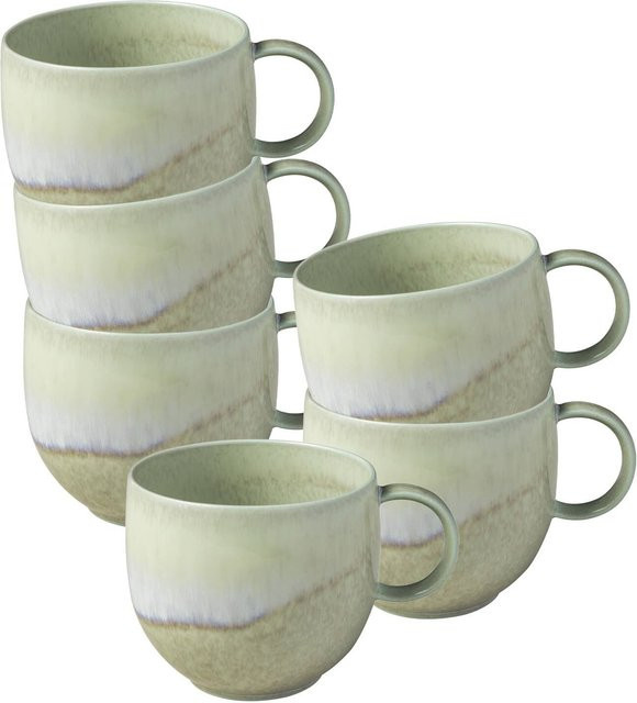 Villeroy & Boch like. Henkelbecher Perlemor Alga Grün, 6er Set, 290 ml pro Becher - Bild 1