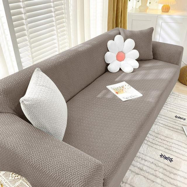 Yiran Furniture Stretch-Jacquard Sesselbezug in Khaki, schmutzabweisender und rutschfester Schonbezug für 1-Sitzer (90-140 cm) - Bild 1