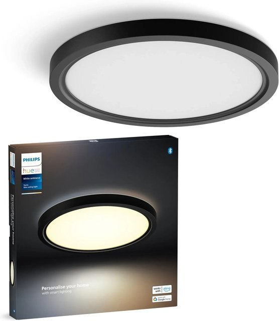 Philips Hue LED-Panel Tento White Ambiance S Rund, Schwarz, Durchmesser: 29,1 cm - Bild 1