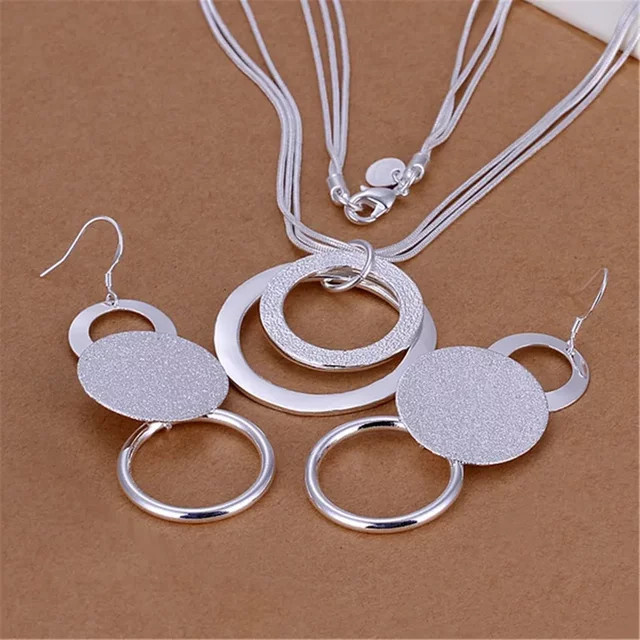 DOTEFFIL Schmuck-Set, Charms, Anhänger, Halskette, Ohrring, 925 Silber, Damen - Bild 1
