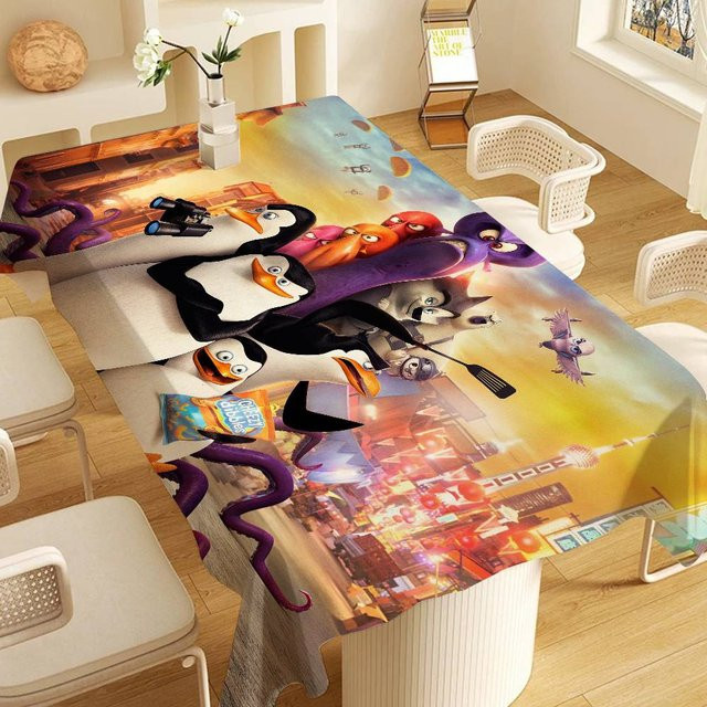 Potdemiel Tischdecke P-Pinguine von M-Madagaskar, Mehrfarbig, B/T: 200 x 150 cm - Bild 1
